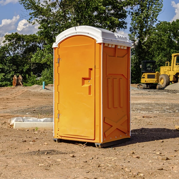 how often are the porta potties cleaned and serviced during a rental period in Brown County KS